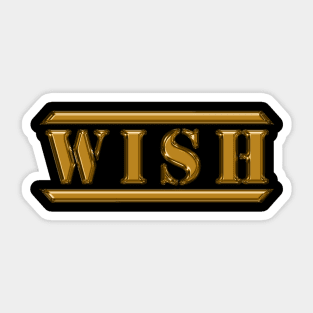 Wish Yellow Sticker